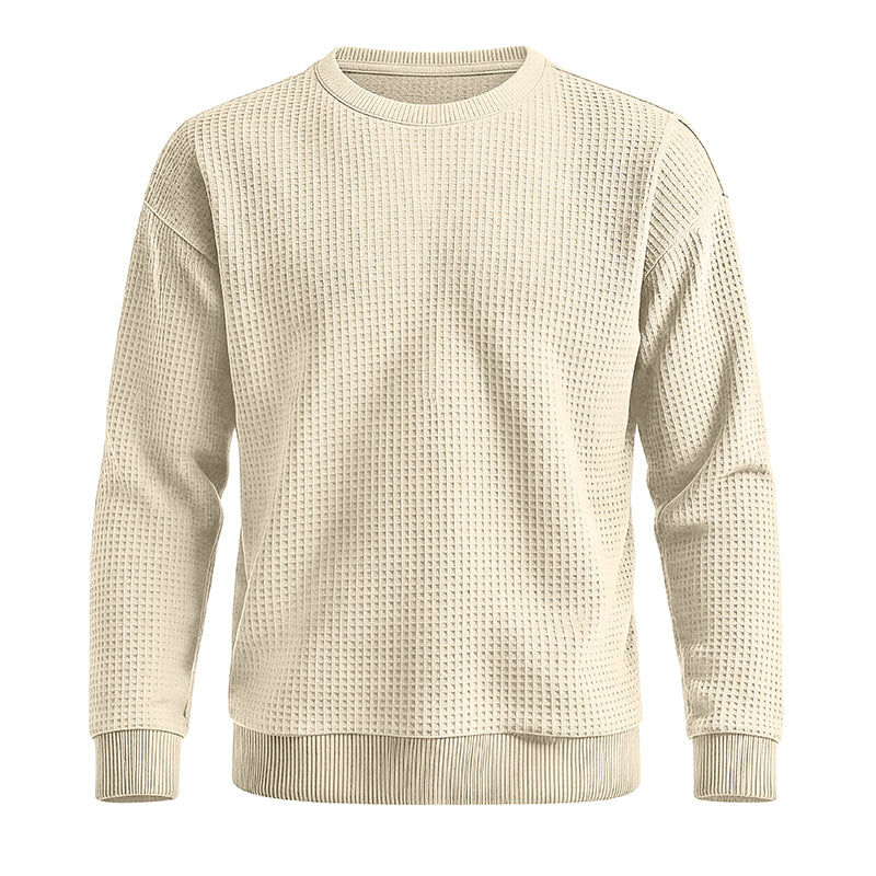 Relaxed Fit Waffle Sweatshirt