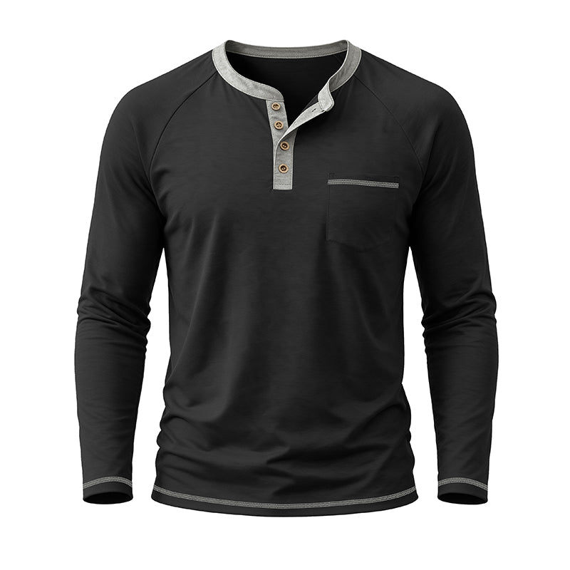 Stephen Long Sleeve Henley Shirt