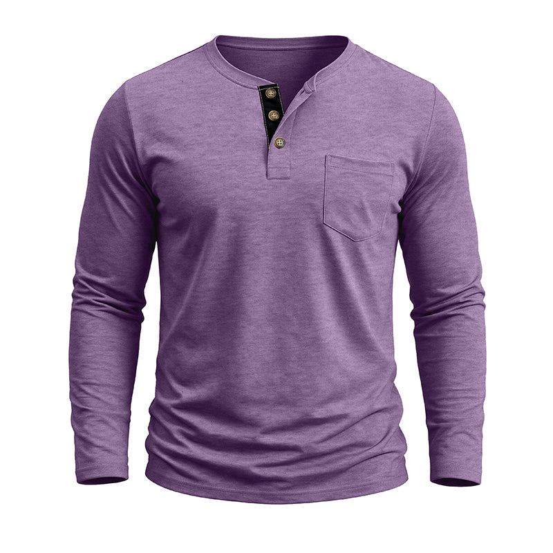 Men's Fashion Casual Henley  Shirts Sale