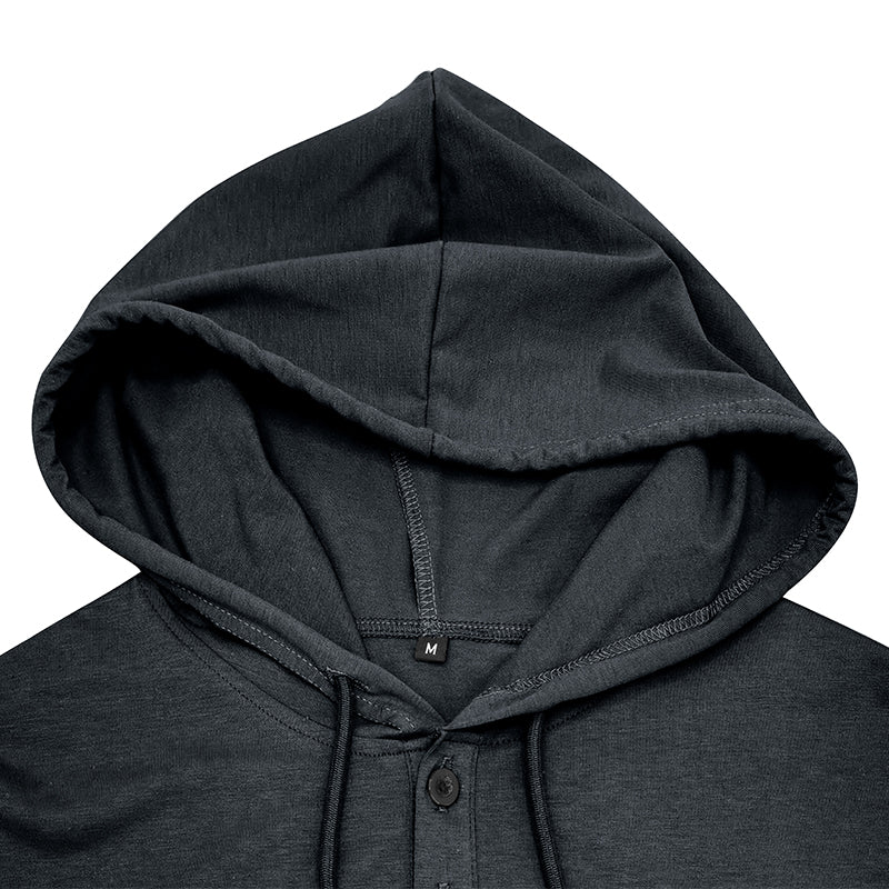 Abbott Short Sleeve Hooded Henley T-Shirt