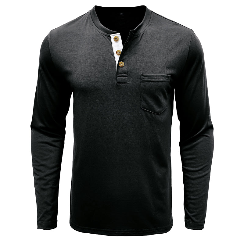 Men's Fashion Casual Henley  Shirts Sale