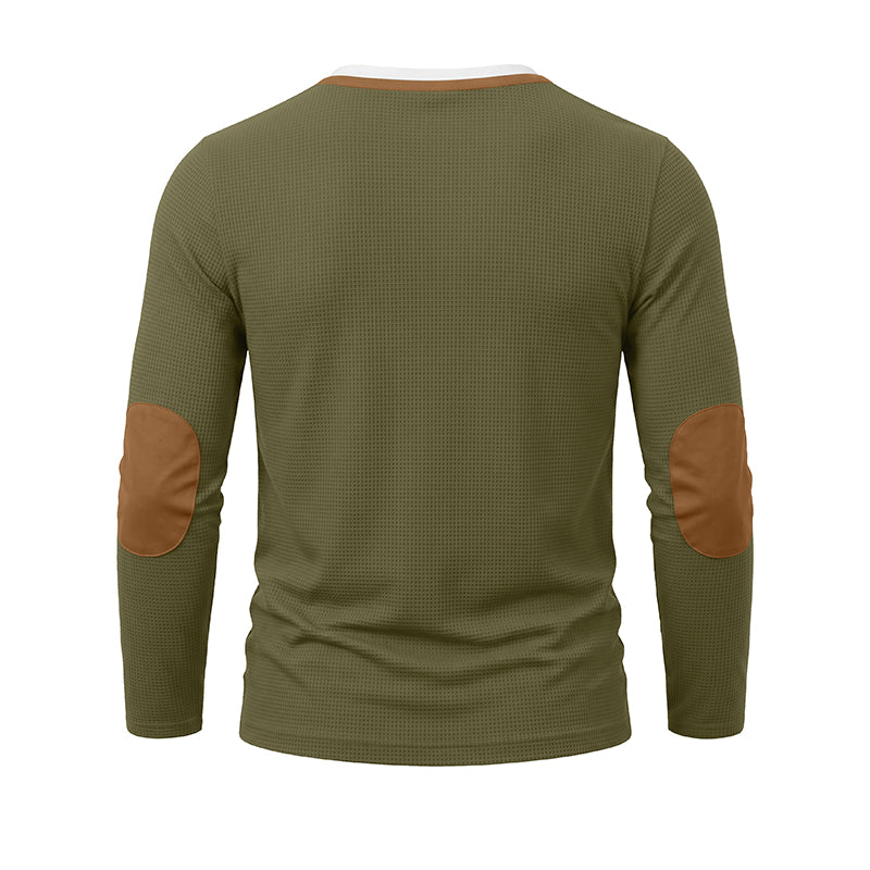 Ryan  Layered-Look Henley Long-Sleeve T-Shirt