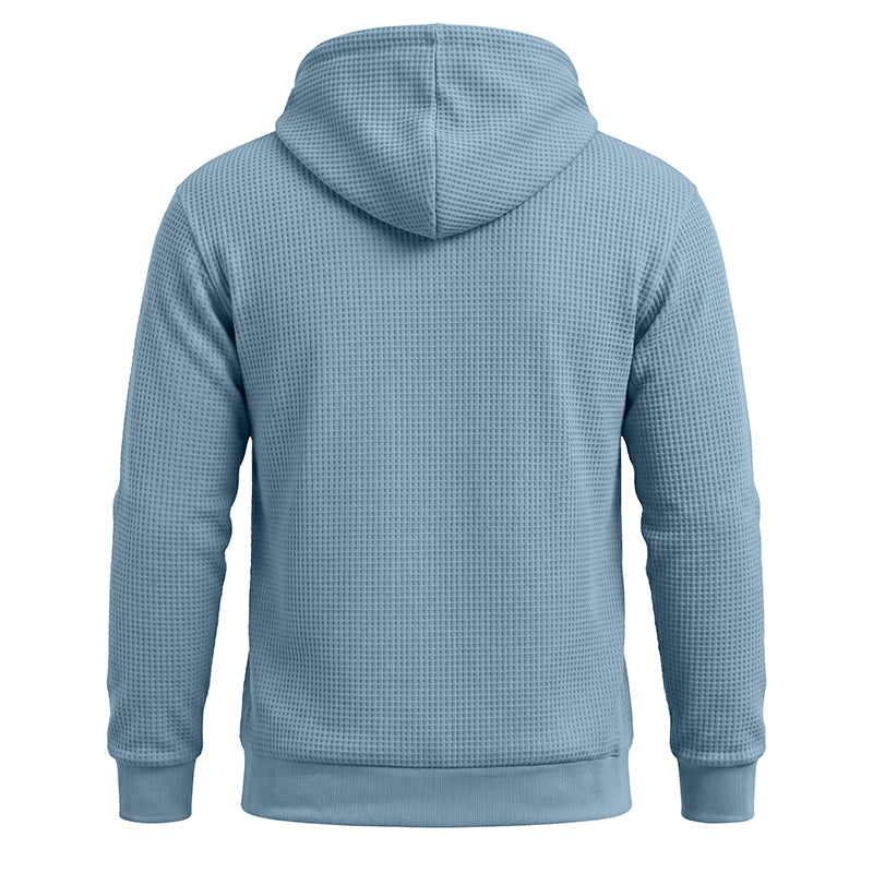 Charles  Waffle-Knit Quarter-Zip Hoodie
