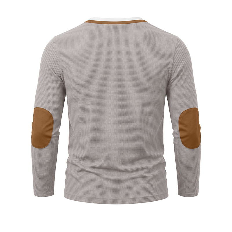 Ryan  Layered-Look Henley Long-Sleeve T-Shirt