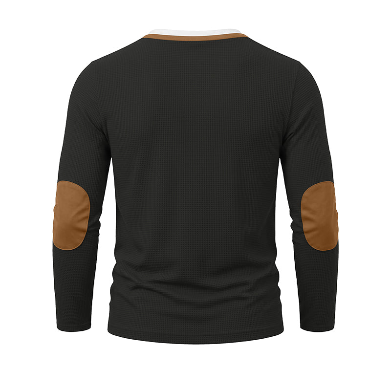 Ryan  Layered-Look Henley Long-Sleeve T-Shirt