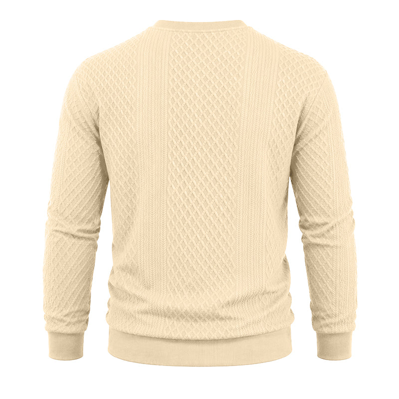 Arturo Textured Jacquard Crewneck Sweatshirt