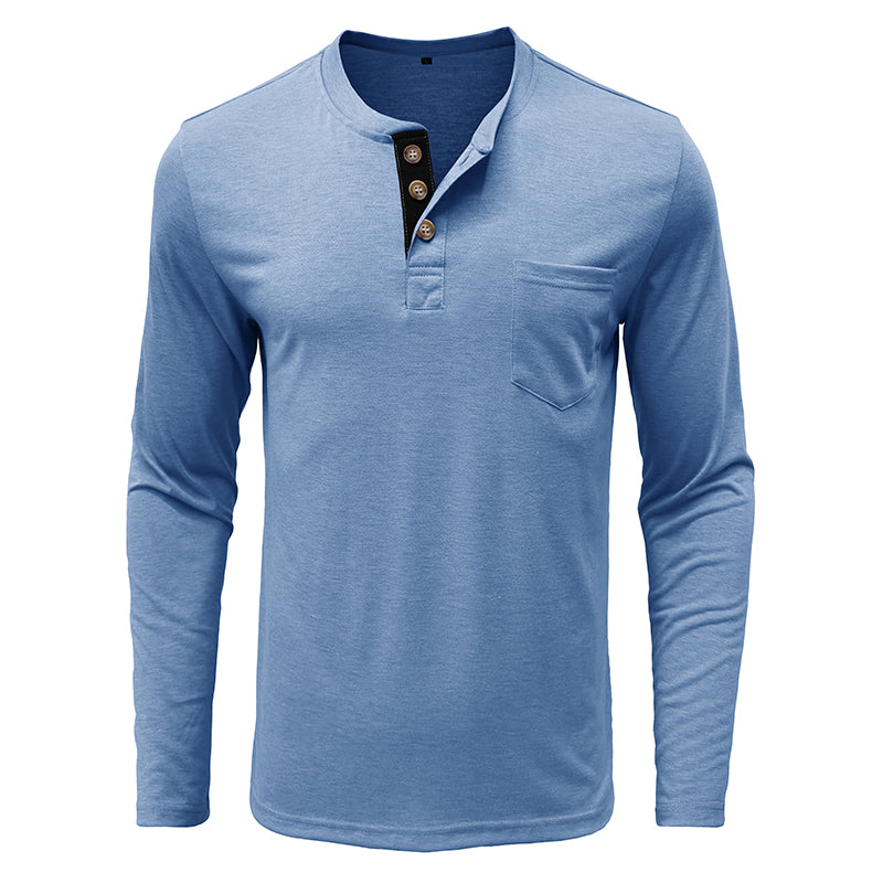 Men's Fashion Casual Henley  Shirts Sale