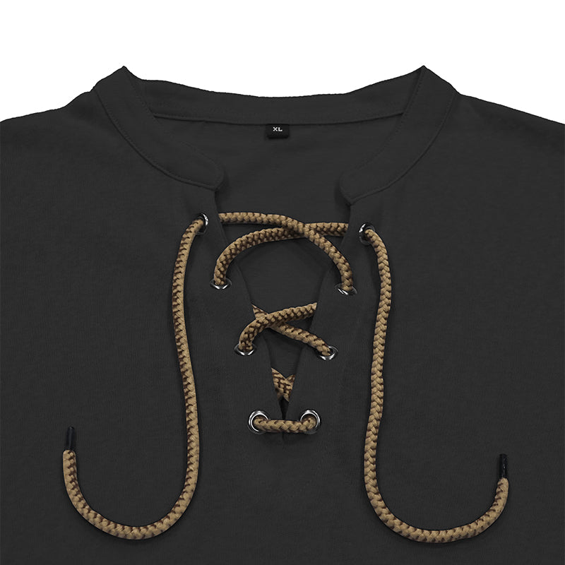 Peter Lace-Up Long Sleeve T-Shirt