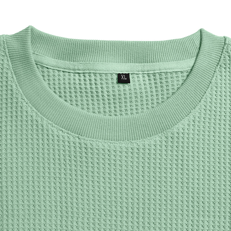 Relaxed Fit Waffle Sweatshirt