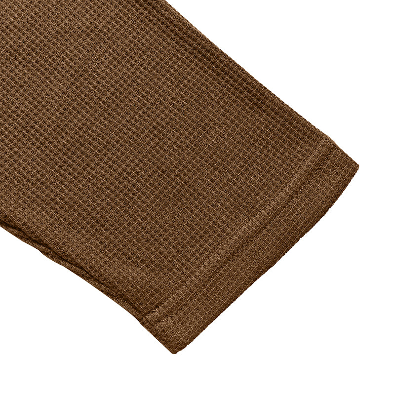 Julien Waffle Long-Sleeve Henley T-Shirt