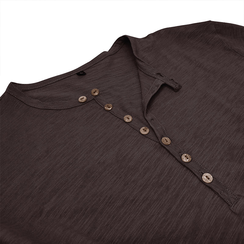 Cotton Long Sleeve Henley